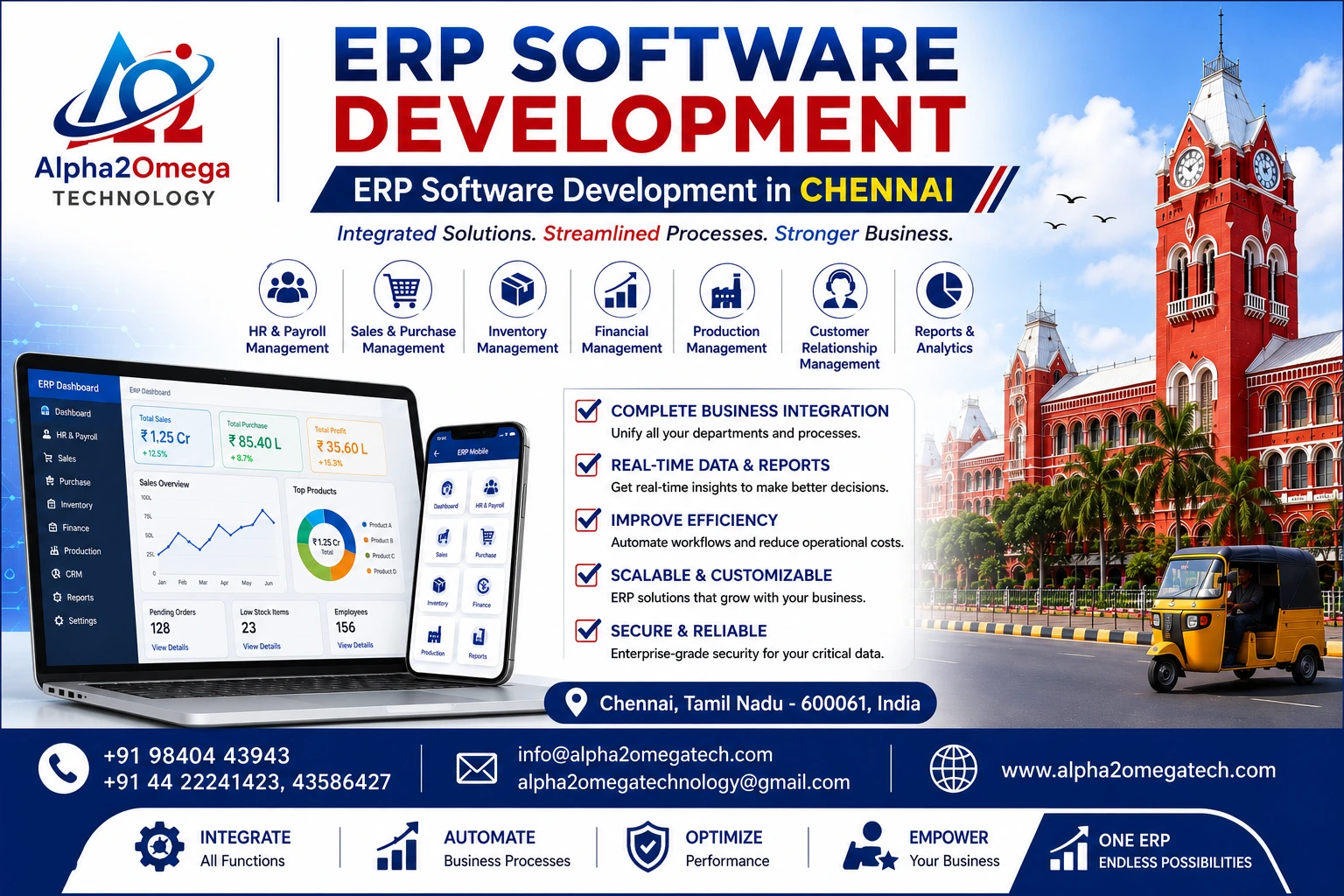 ERP software development in Chennai